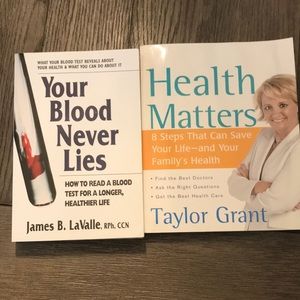 Health books Your blood never lies LaValle and health matters Grant Self help